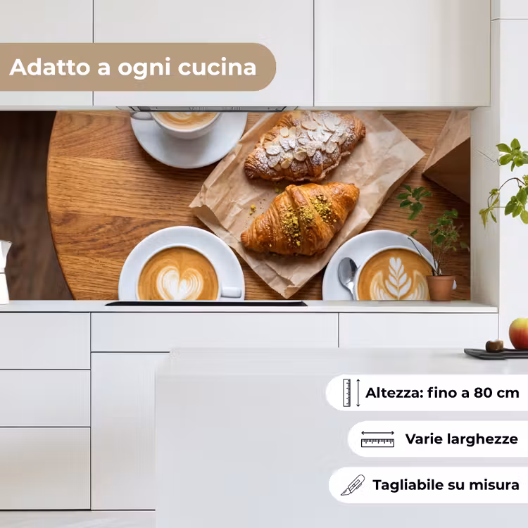 Schienale cucina - Cibo - Croissant - Caffè - Colazione - Moderno — 7