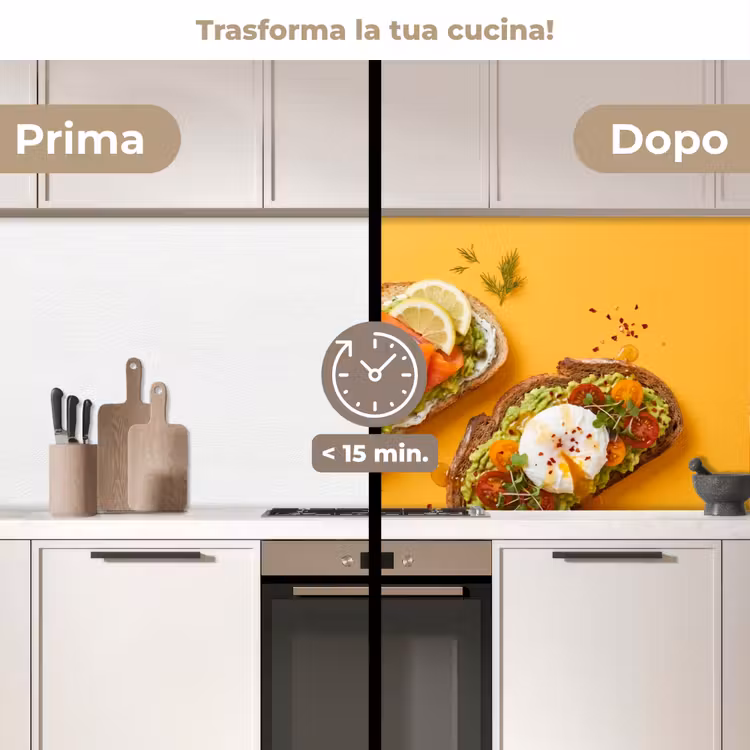 Schienale cucina - Cibo - Pane - Colazione - Moderno - Colorato — 3