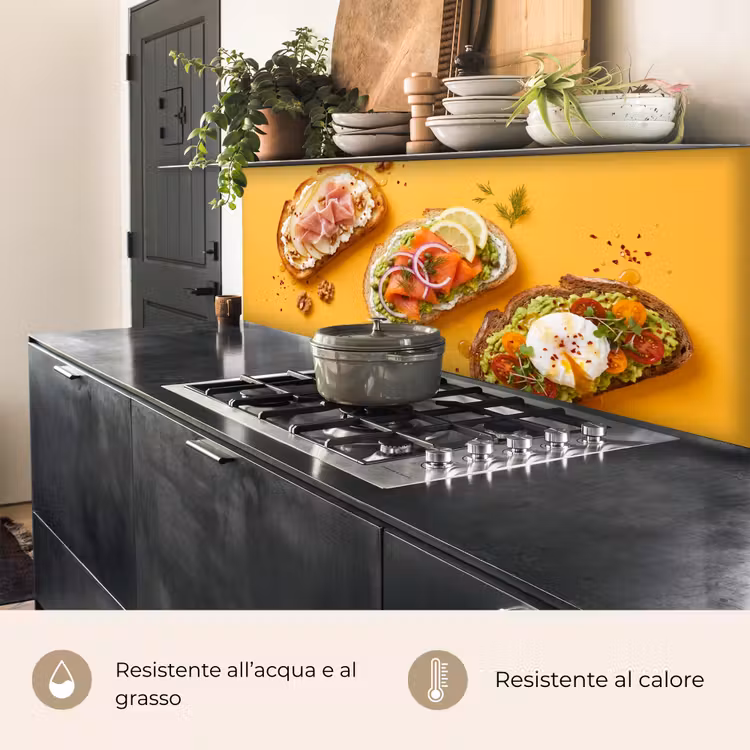 Schienale cucina - Cibo - Pane - Colazione - Moderno - Colorato — 5