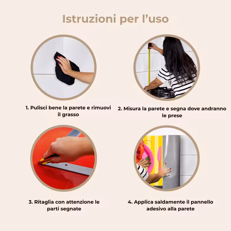 Schienale cucina - Cibo - Rosa - Giallo - Moderno - Culinario — 9