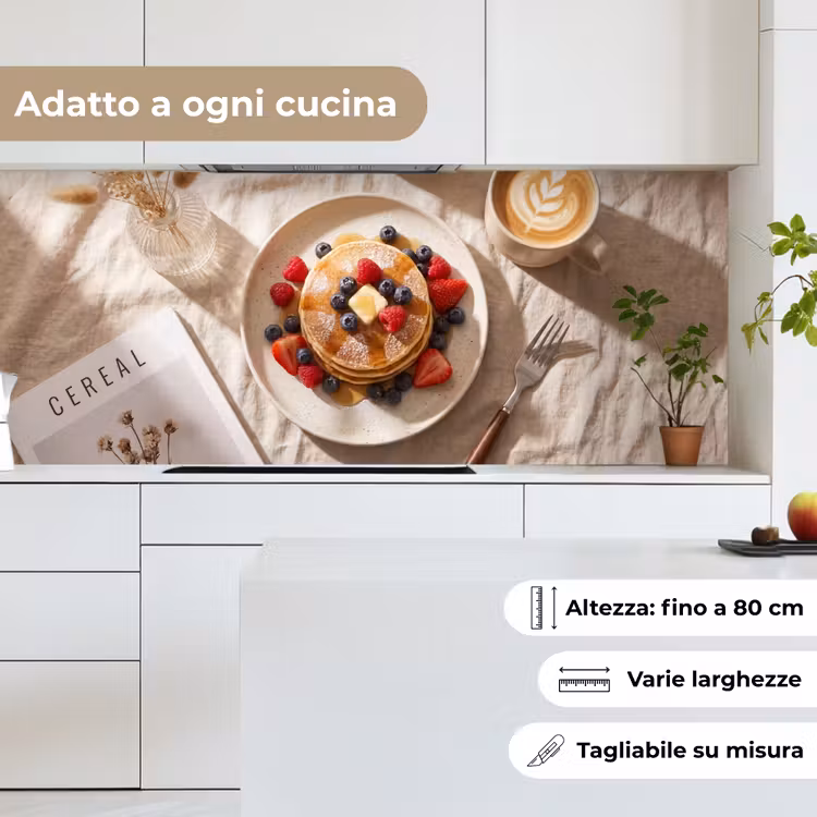 Schienale cucina - Frittelle - Frutti di bosco - Colazione - Moderno - Beige — 7