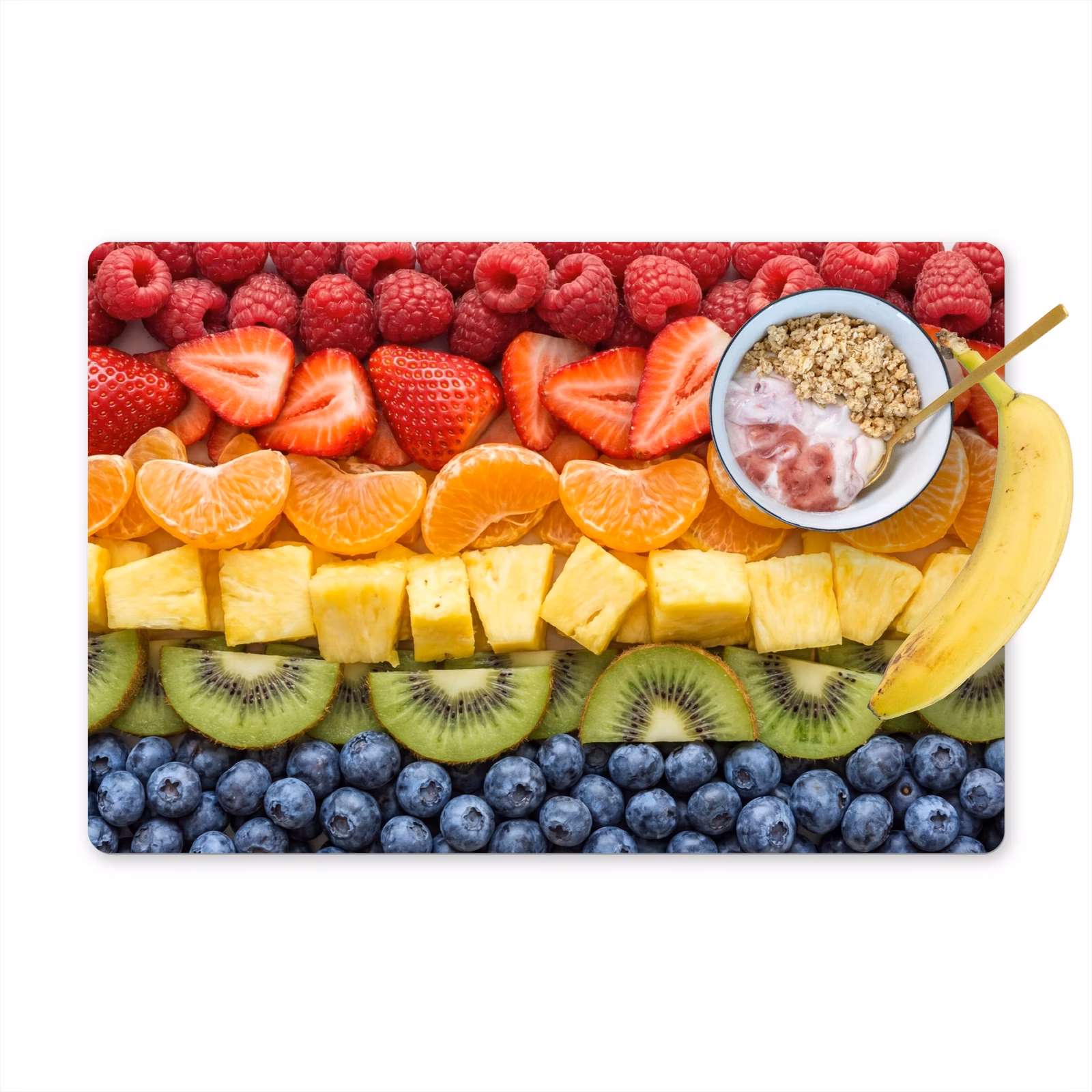 Tovaglietta – 6 pezzi - Frutta - Arcobaleno - Salutare - Colorato — 1