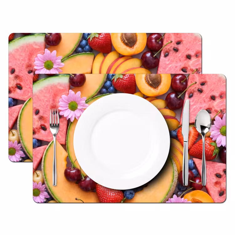 Tovaglietta – 6 pezzi - Cibo - Frutta - Estate - Colorato — 2