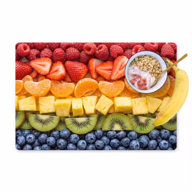 Tovaglietta – 6 pezzi - Frutta - Arcobaleno - Salutare - Colorato — 1