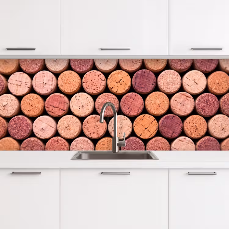 Schienale cucina - Sughero - Motivo - Astratto - Moderno - Rosso — 4