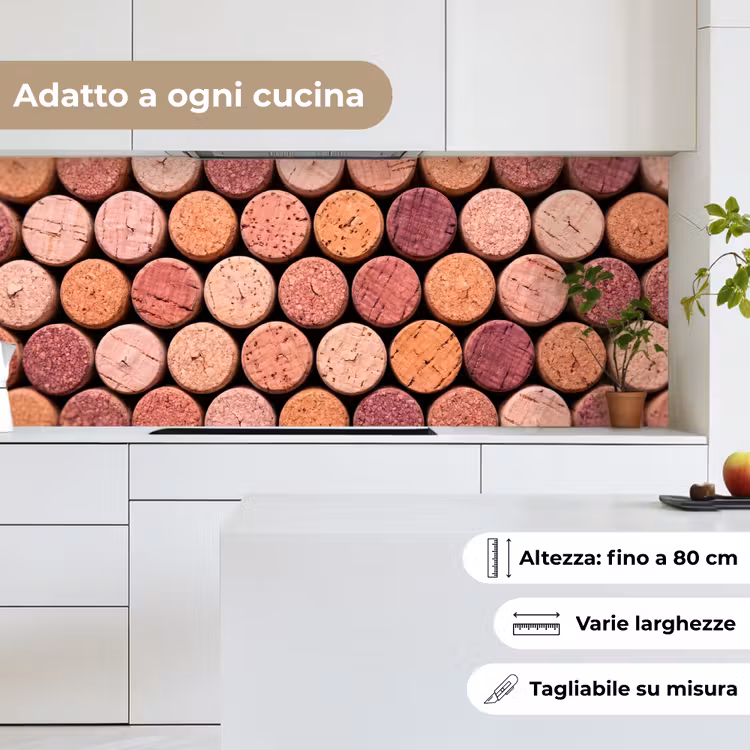 Schienale cucina - Sughero - Motivo - Astratto - Moderno - Rosso — 7