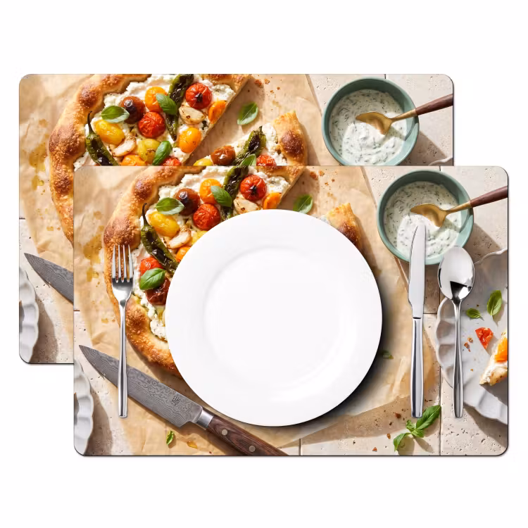 Tovaglietta – 6 pezzi - Cibo - Pomodori - Basilico - Pasto - Fresco — 2