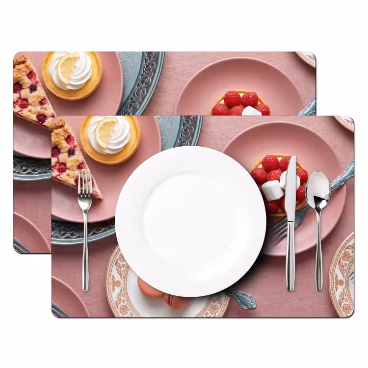 Tovaglietta – 6 pezzi - Dolce - Torta - Pasticceria - Dolce - Rosa — 2