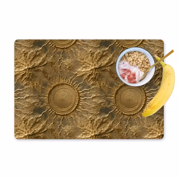 Tovaglietta – 6 pezzi - Sole - Rilievo - Antico - Oro — 1