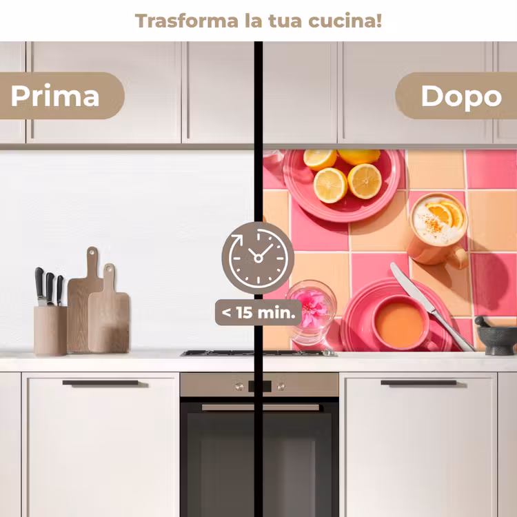 Schienale cucina - Cibo - Agrumi - Nature morte - Rosa - Arancione — 3