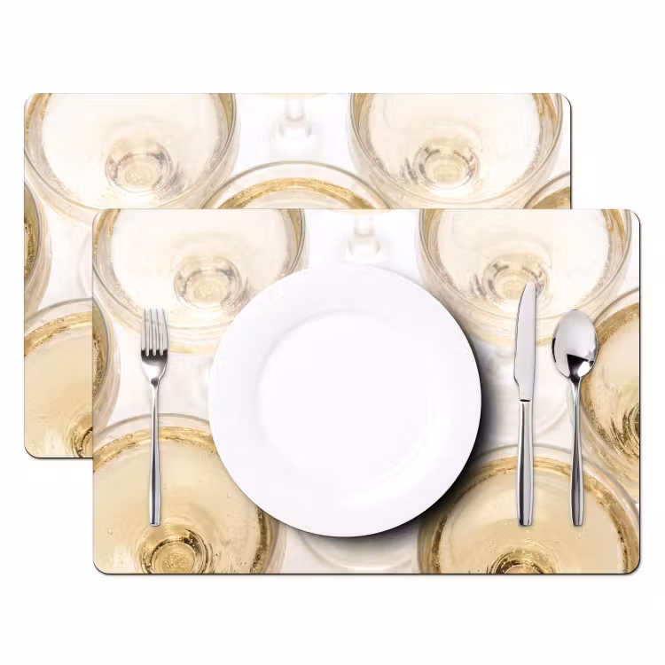 Tovaglietta – 6 pezzi - Bevande - Bicchieri - Festa - Oro — 2