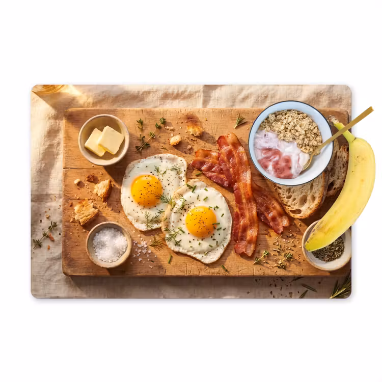 Tovaglietta – 6 pezzi - Cibo - Colazione - Legno - Rustico - Giallo — 1