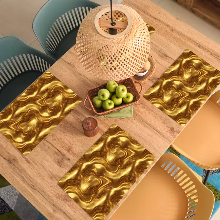 Tovaglietta – 6 pezzi - Consistenza - Liquido - Biologico - Oro — 3