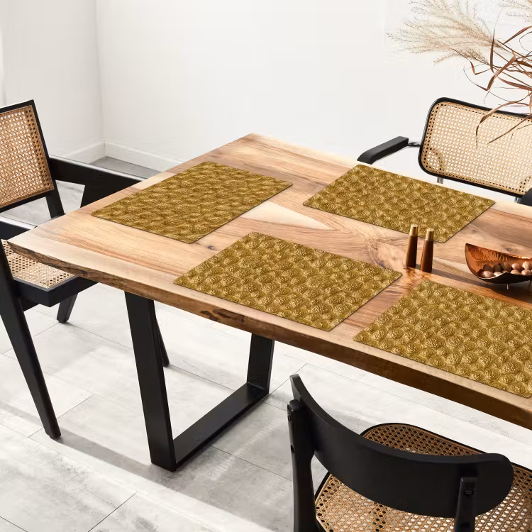 Tovaglietta – 6 pezzi - Martellato - Mosaico - Antico - Oro — 4