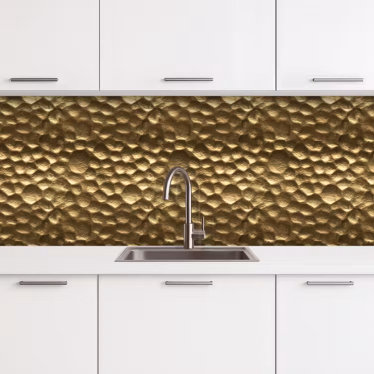 Schienale cucina - Martellato - Rilievo - Trama - Oro bronzo — 4