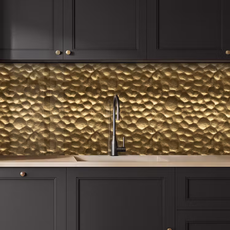 Schienale cucina - Martellato - Rilievo - Trama - Oro bronzo — 6
