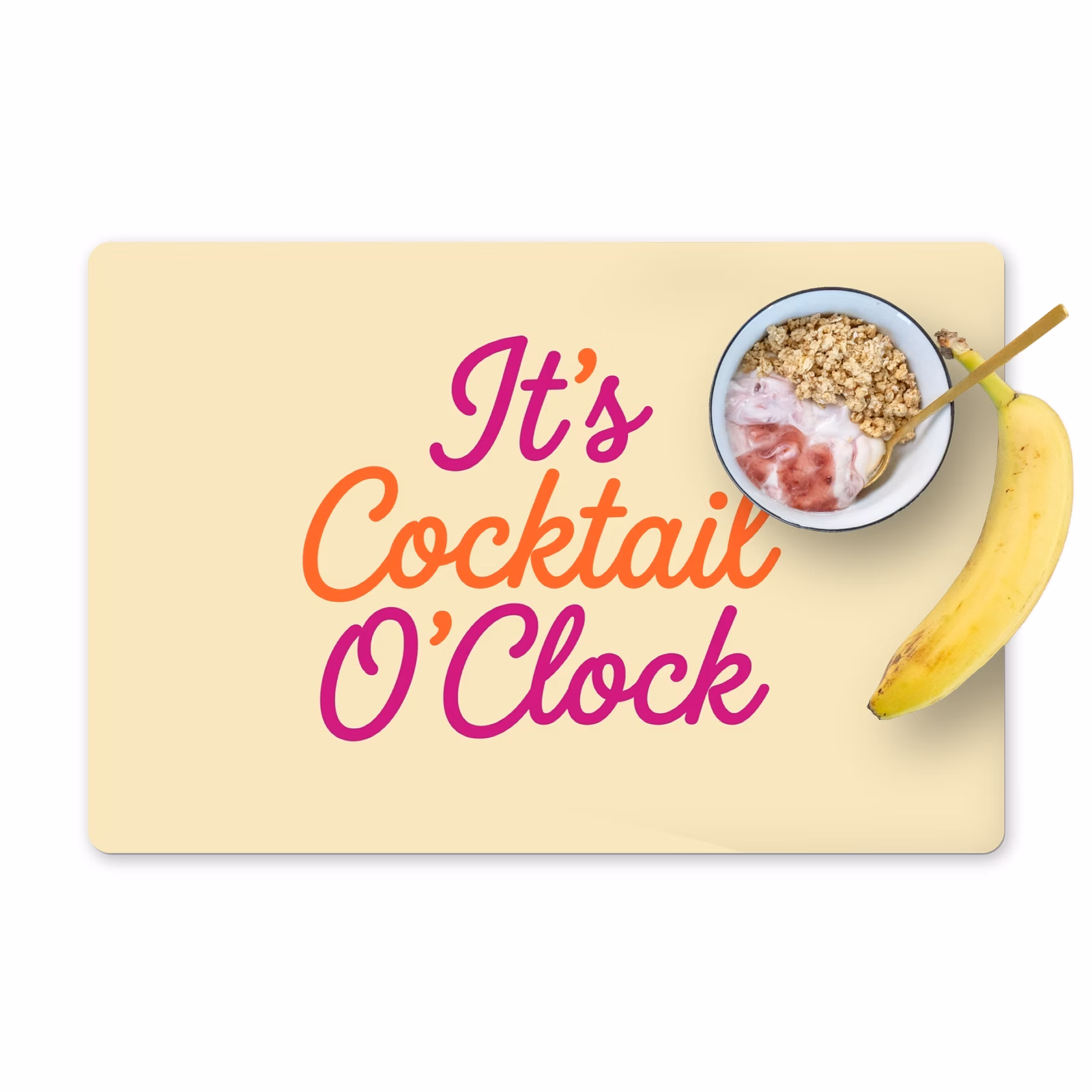 Tovaglietta – 6 pezzi - Cocktail O'Clock - Giallo - Retrò — 1