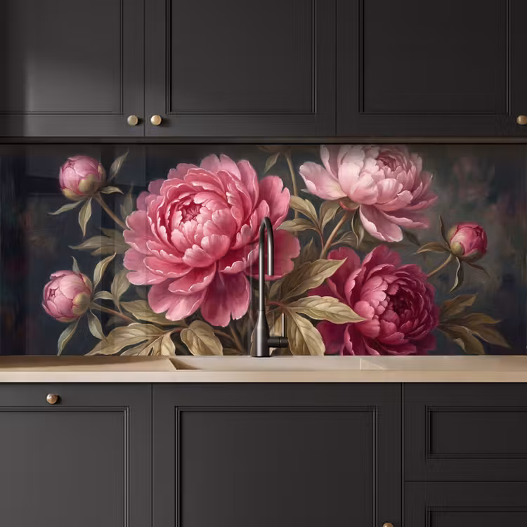 Schienale cucina - Fiori - Rosa - Classico - Natura — 6