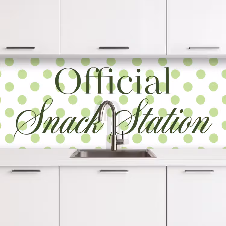 Schienale cucina - Snack Station - Verde - A pois — 4