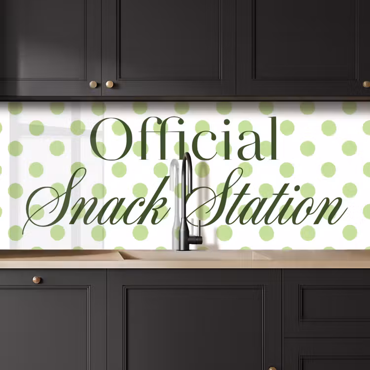Schienale cucina - Snack Station - Verde - A pois — 6