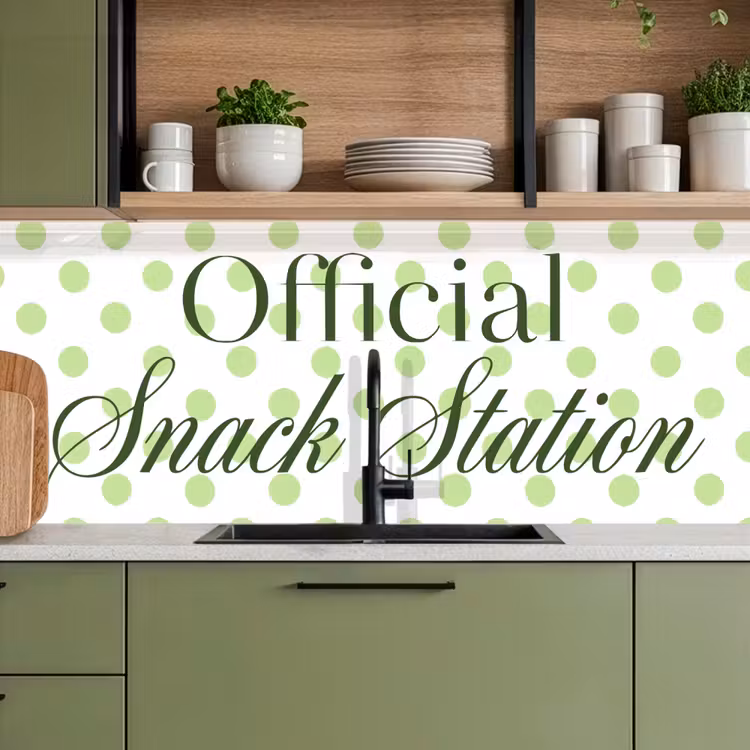 Schienale cucina - Snack Station - Verde - A pois — 8