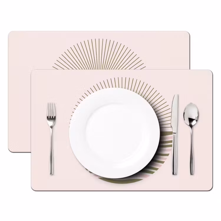 Tovaglietta – 6 pezzi - Sole - Mare - Astratto - Moderno - Rosa — 2