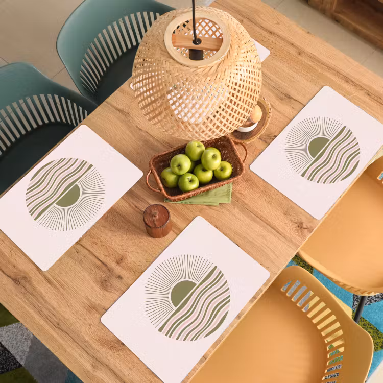 Tovaglietta – 6 pezzi - Sole - Mare - Astratto - Moderno - Rosa — 3