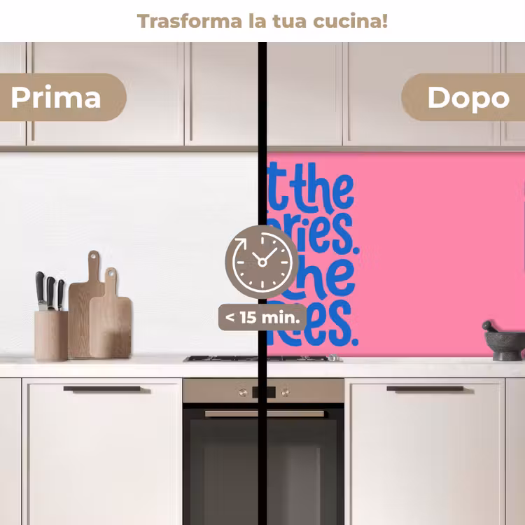 Schienale cucina - Ricordi - Rosa - Blu - Citazione — 3