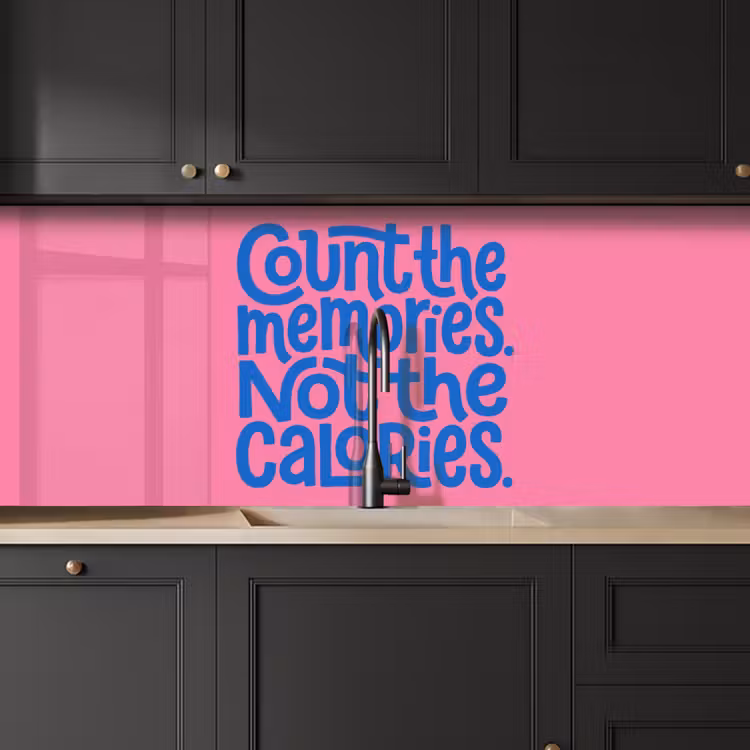 Schienale cucina - Ricordi - Rosa - Blu - Citazione — 6