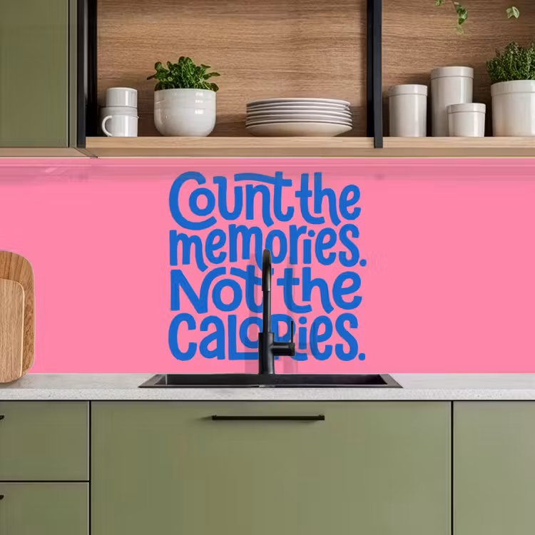 Schienale cucina - Ricordi - Rosa - Blu - Citazione — 8