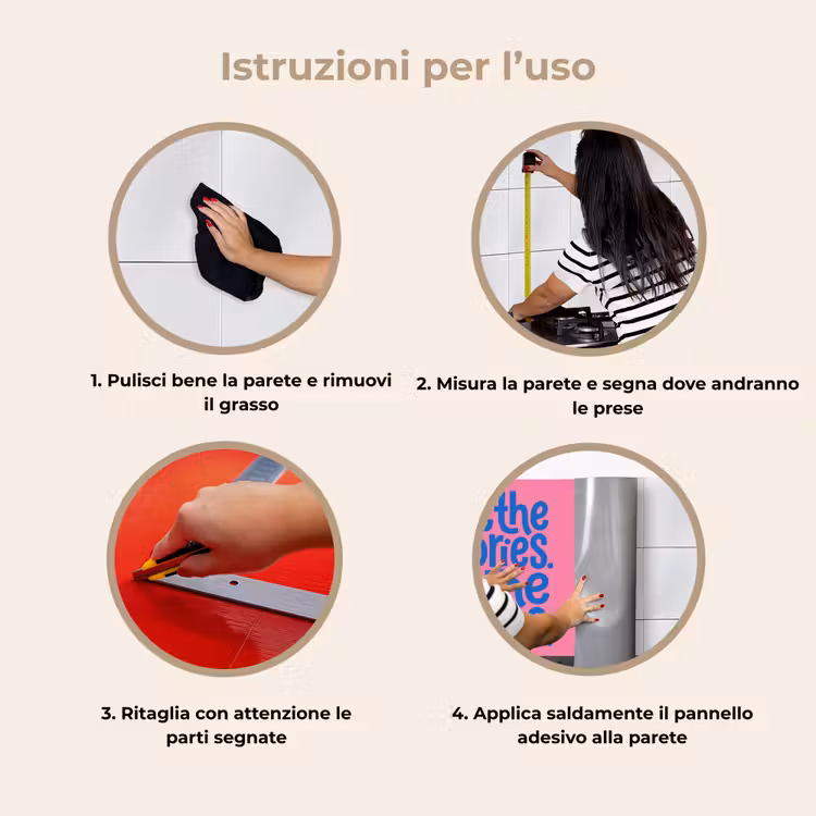 Schienale cucina - Ricordi - Rosa - Blu - Citazione — 9