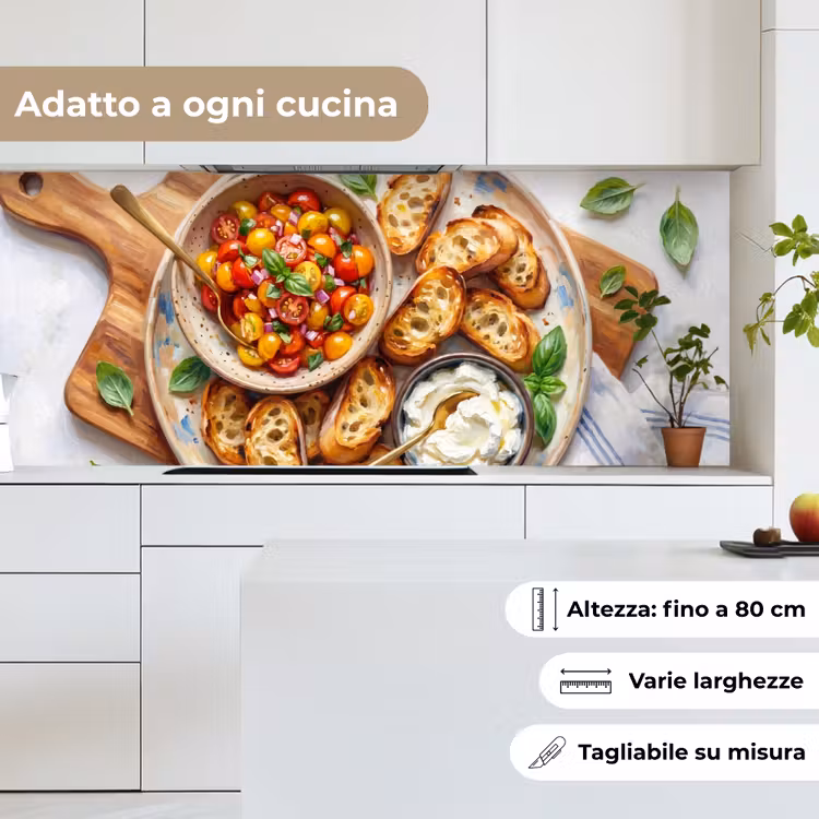 Schienale cucina - Cibo - Pomodoro - Pane - Colorato - Cucina — 7