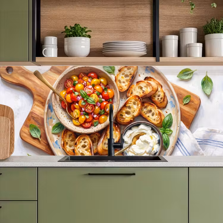 Schienale cucina - Cibo - Pomodoro - Pane - Colorato - Cucina — 8