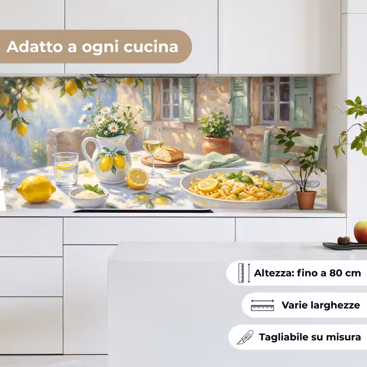 Schienale cucina - Cibo - Terrazza - Estate - Dipinto - Giallo — 7