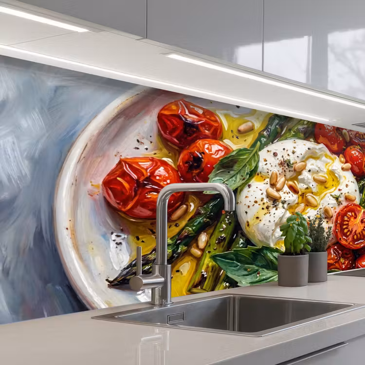 Schienale cucina - Cibo - Verdure - Formaggio - Moderno - Fresco — 2