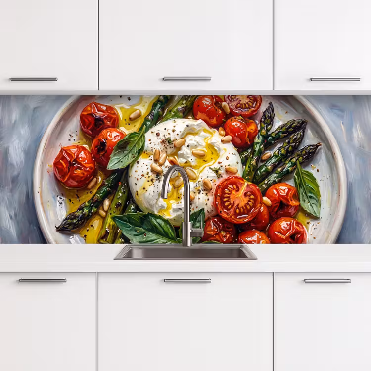 Schienale cucina - Cibo - Verdure - Formaggio - Moderno - Fresco — 4