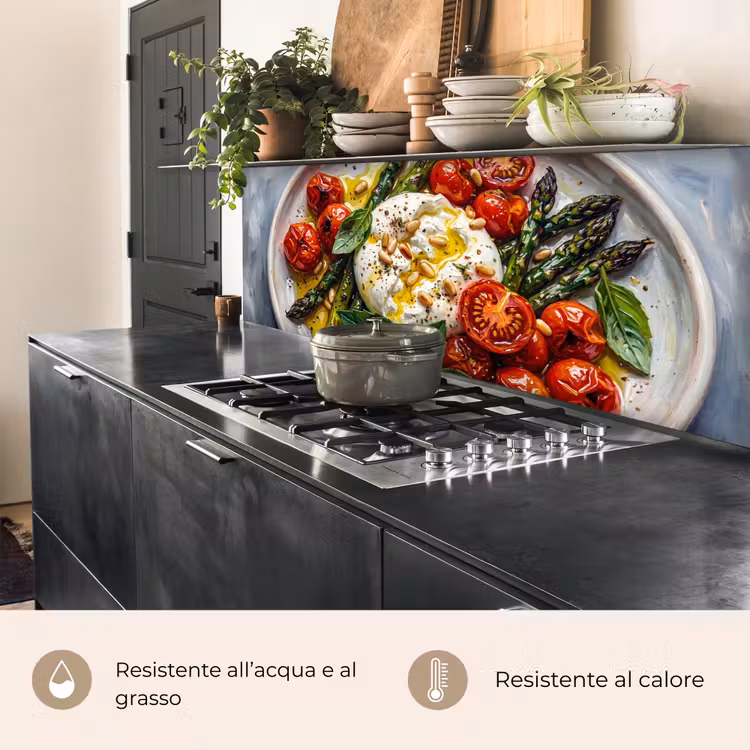 Schienale cucina - Cibo - Verdure - Formaggio - Moderno - Fresco — 5