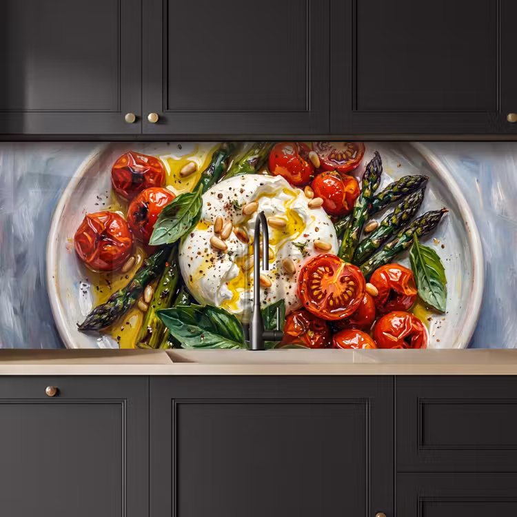 Schienale cucina - Cibo - Verdure - Formaggio - Moderno - Fresco — 6