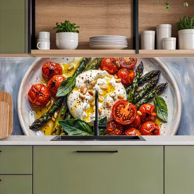 Schienale cucina - Cibo - Verdure - Formaggio - Moderno - Fresco — 8