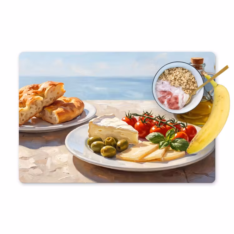 Tovaglietta – 6 pezzi - Cibo - Mediterraneo - Natura - Dipinto — 1