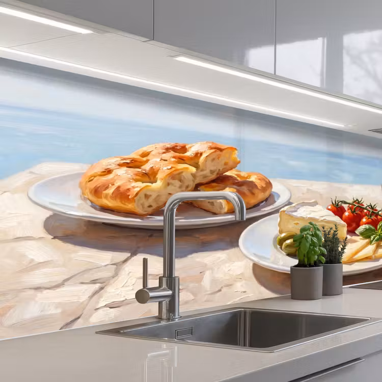 Schienale cucina - Cibo - Mediterraneo - Natura - Dipinto — 2