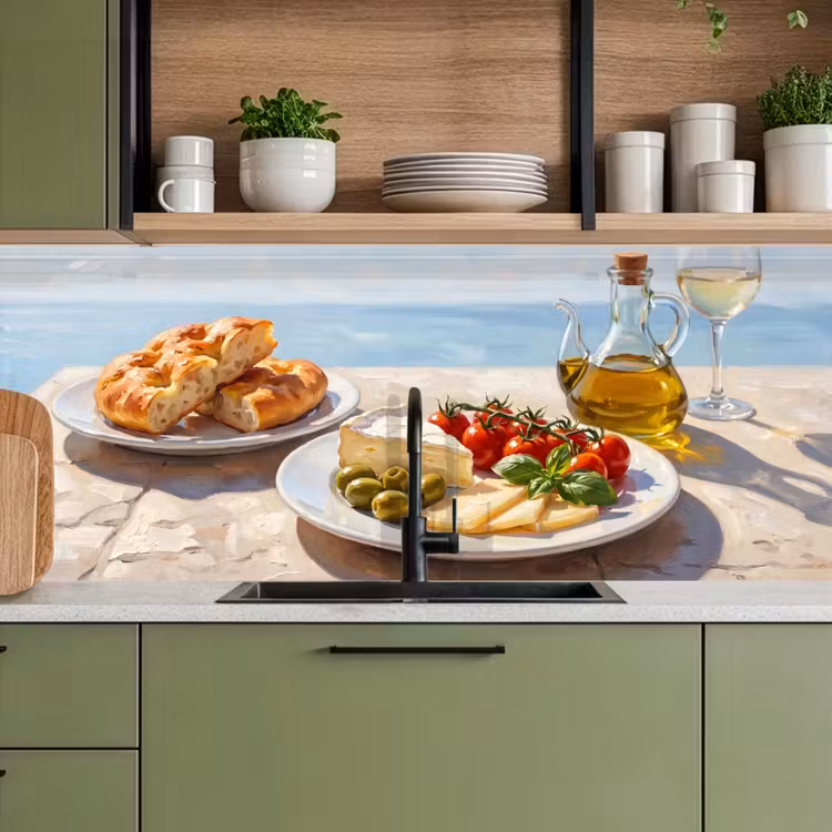 Schienale cucina - Cibo - Mediterraneo - Natura - Dipinto — 8