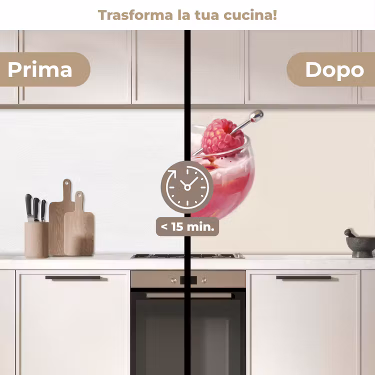 Schienale cucina - Cocktail - Lampone - Bevanda - Moderno - Rosa — 3