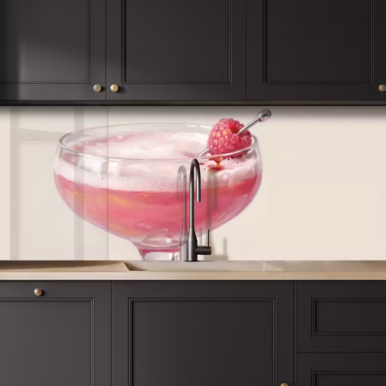 Schienale cucina - Cocktail - Lampone - Bevanda - Moderno - Rosa — 6