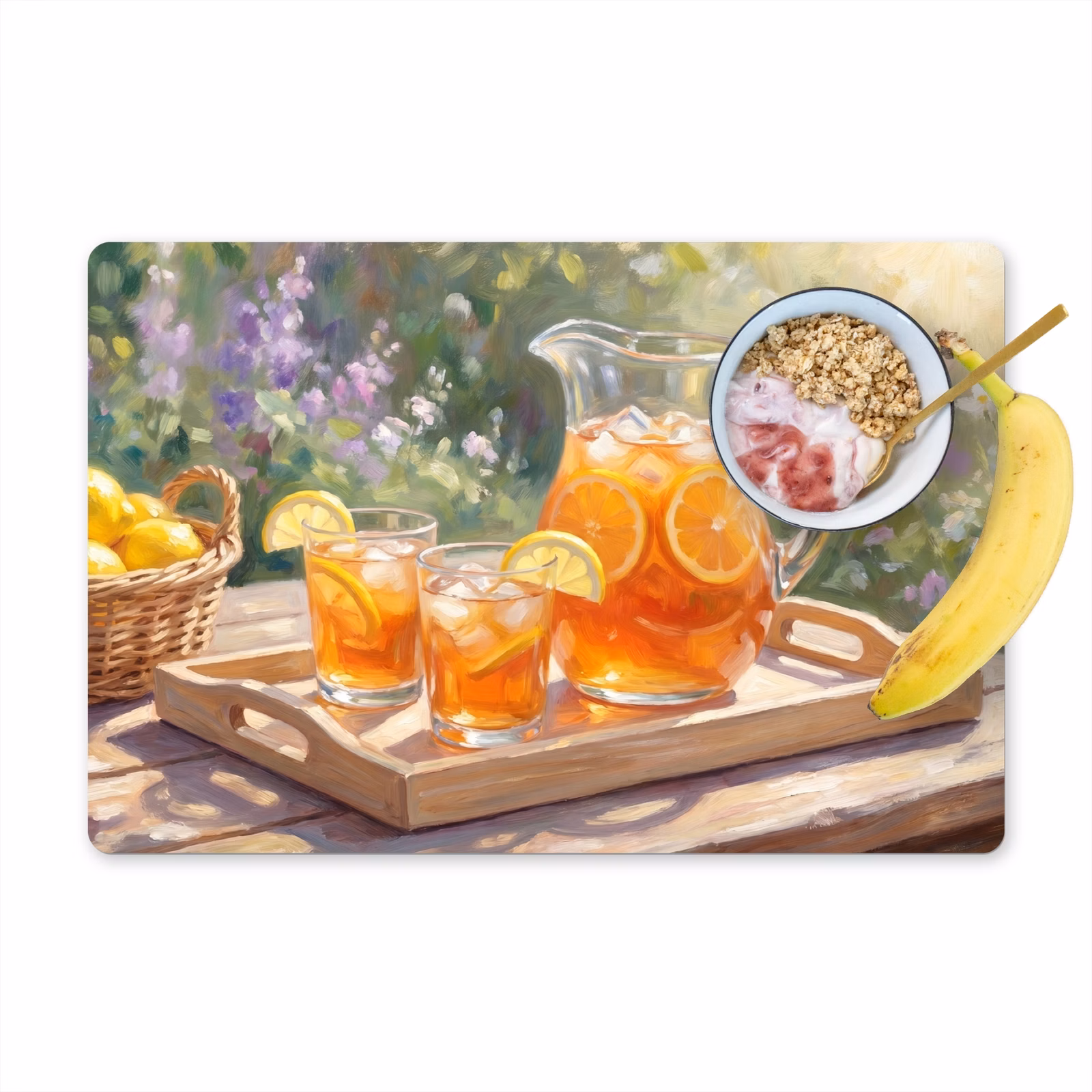 Tovaglietta – 6 pezzi - Bevanda - Limone - Estate - Giardino - Giallo — 1