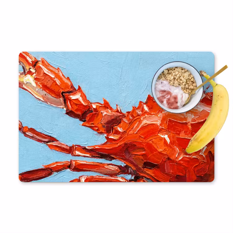 Tovaglietta – 6 pezzi - Granchio - Mare - Animali - Astratto - Rosso — 1