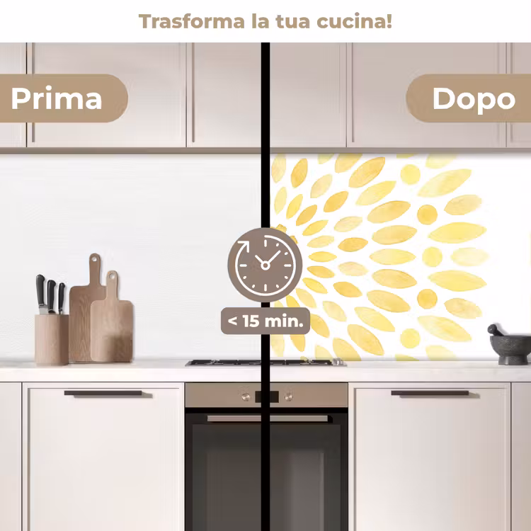 Schienale cucina - Astratto - Geometrico - Radioso - Giallo — 3