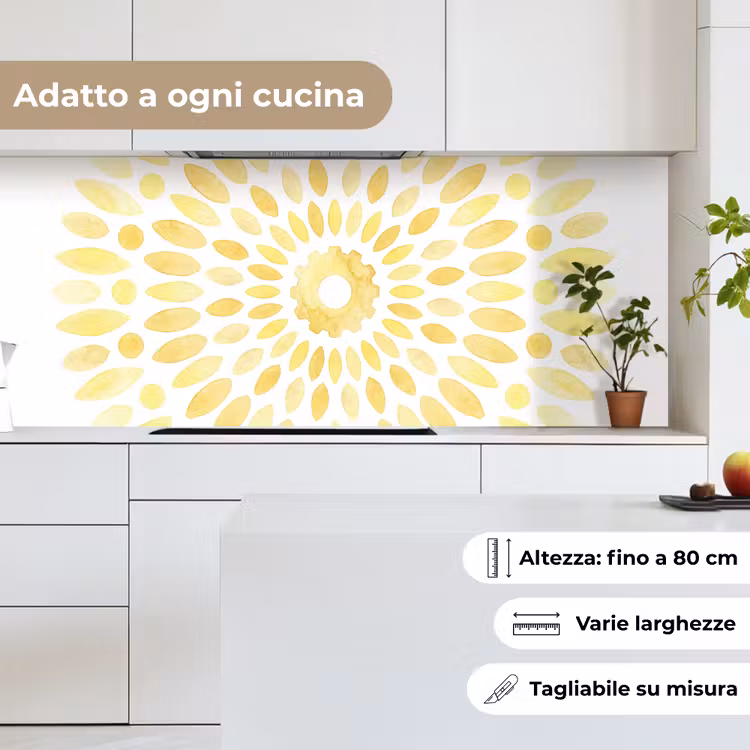 Schienale cucina - Astratto - Geometrico - Radioso - Giallo — 7