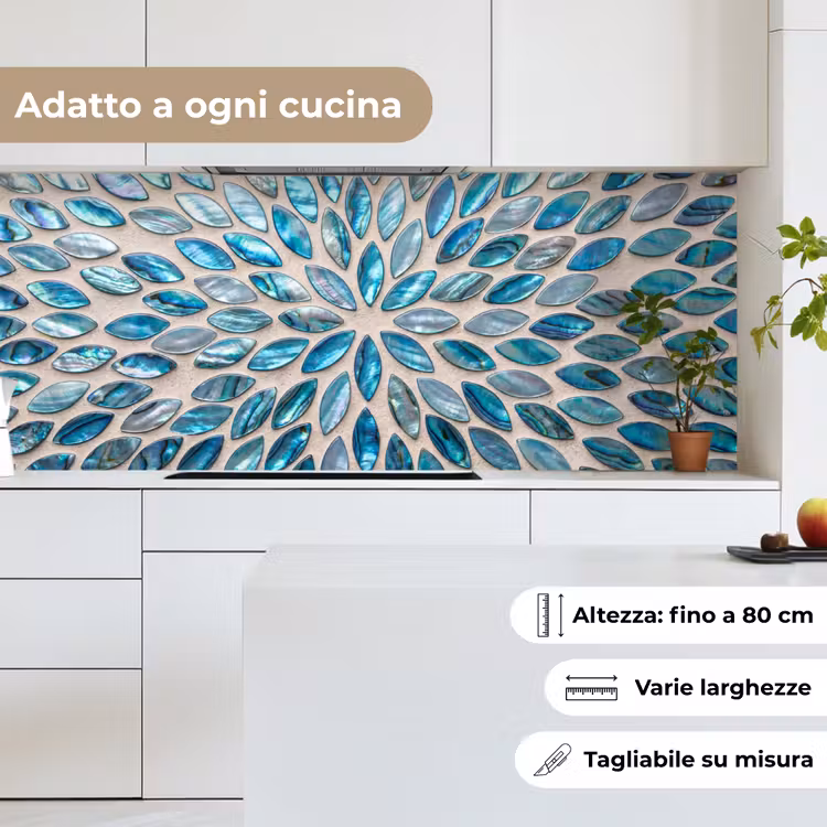 Schienale cucina - Motivo - Lucentezza - Astratto - Blu - Decorazione — 7
