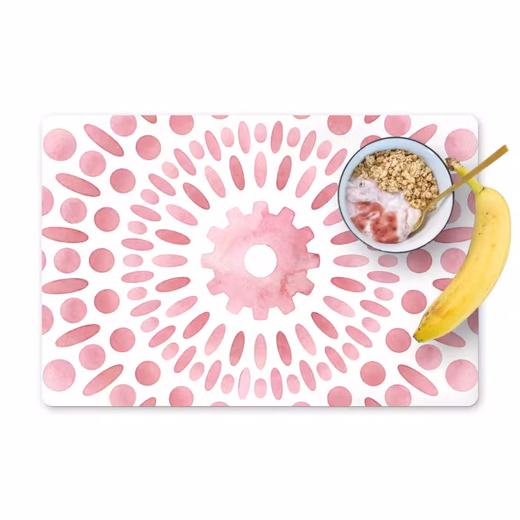 Tovaglietta – 6 pezzi - Abstract - Forme - Motivo - Acquerello - Rosa — 1
